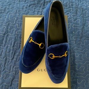 Gucci - Blue Suede Loafers
